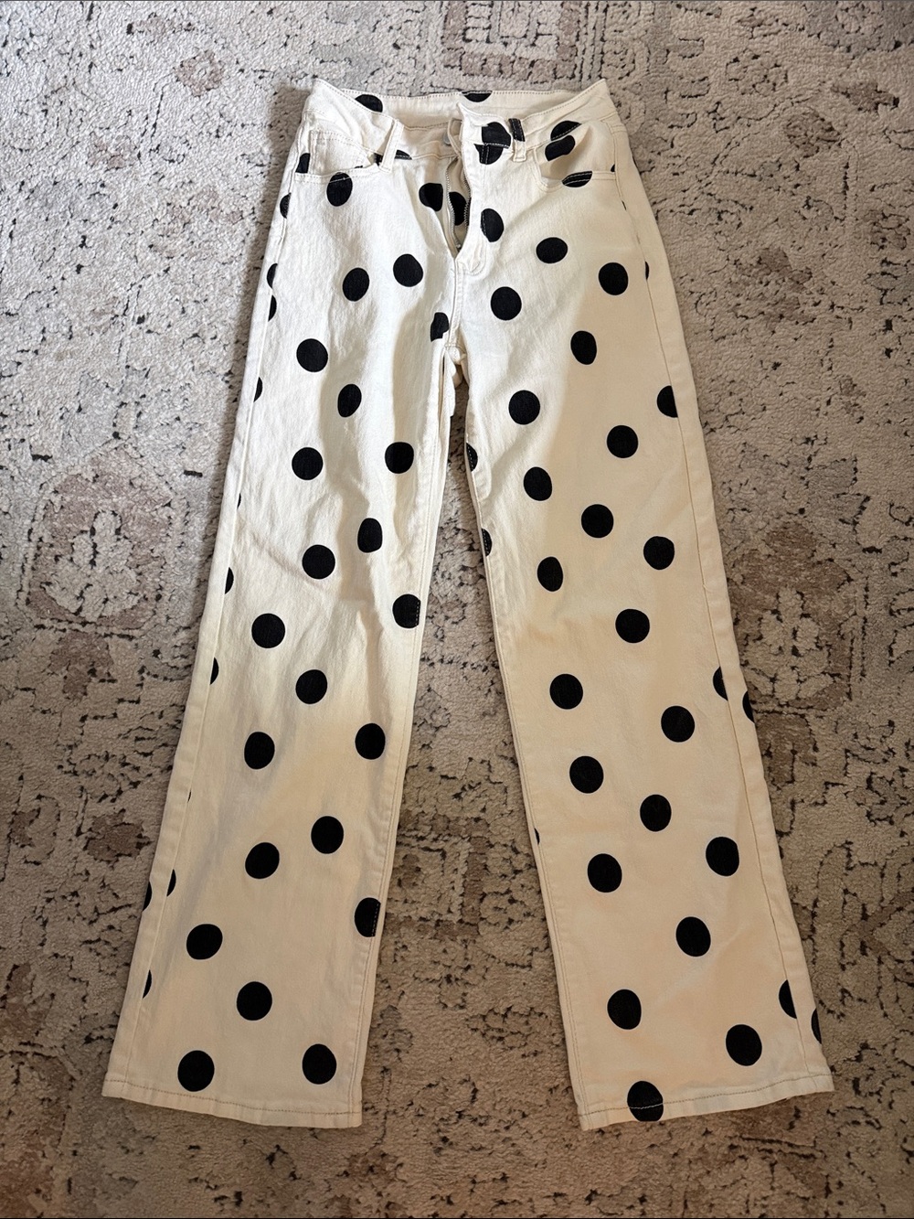 Wide-Leg White Denim